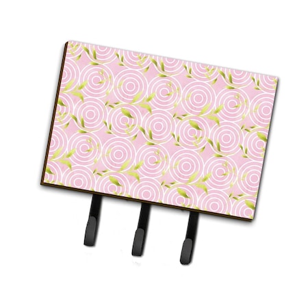 Jensendistributionservices Gemoetric Circles on Pink Watercolor Leash or Key Holder, 6 x 2 x 9 in. MI1717067